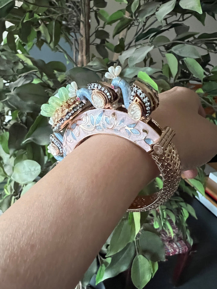 Statement Enamelled Peacock Bracelet - Unparalleled Quality and Style