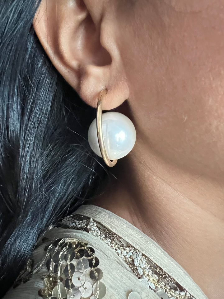 Unique Oversized Pearl Earrings