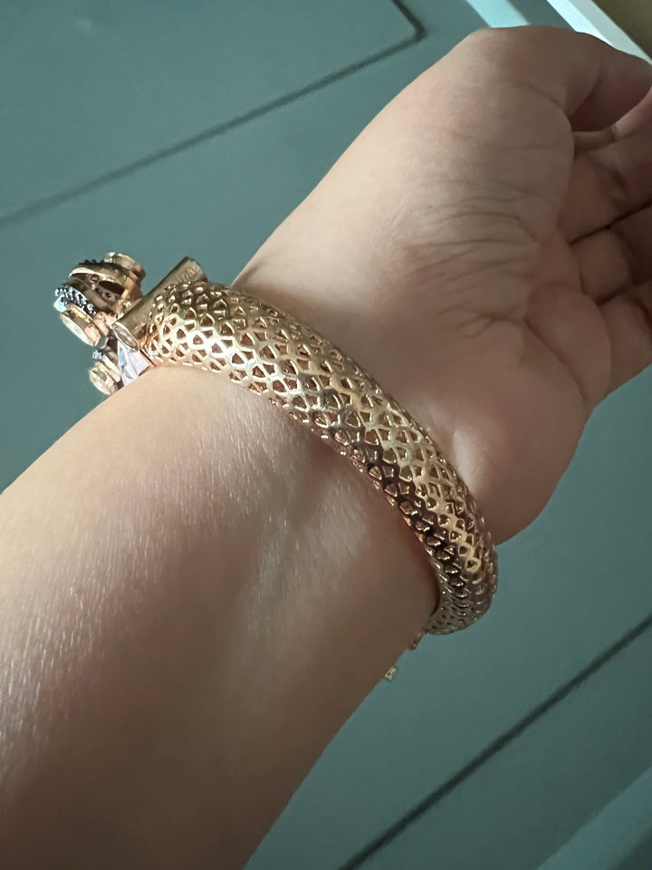 Statement Enamelled Peacock Bracelet - Unparalleled Quality and Style