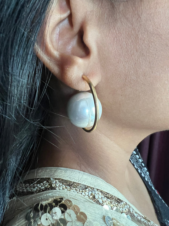 Unique Oversized Pearl Earrings
