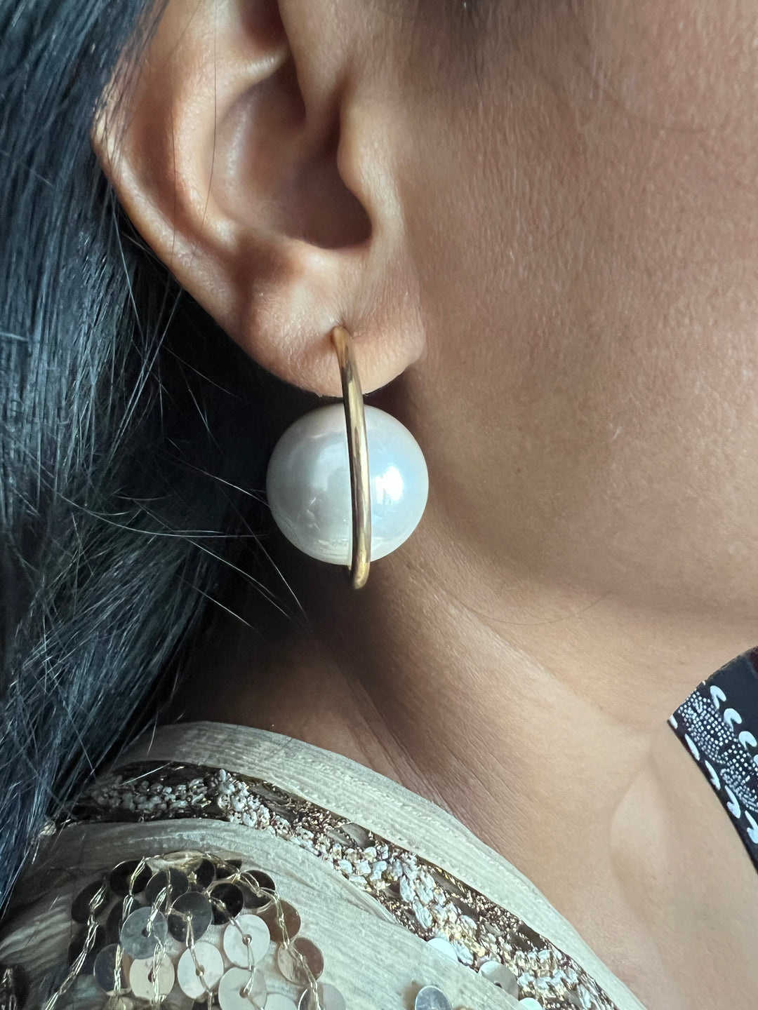 Unique Oversized Pearl Earrings