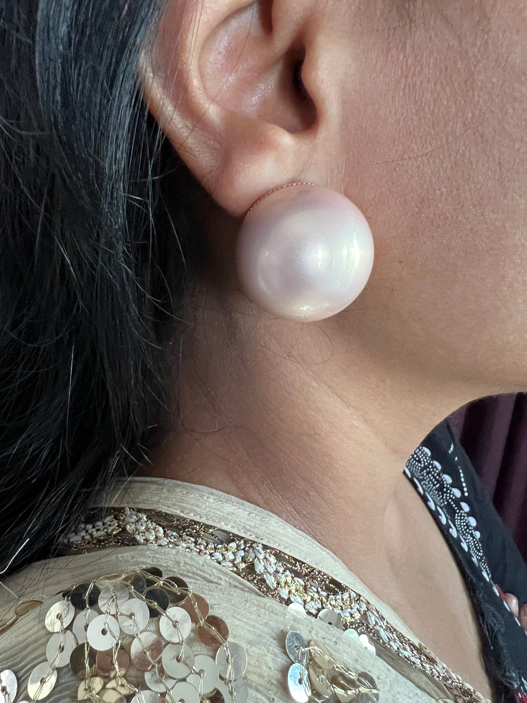Unique Oversized Pearl Earrings