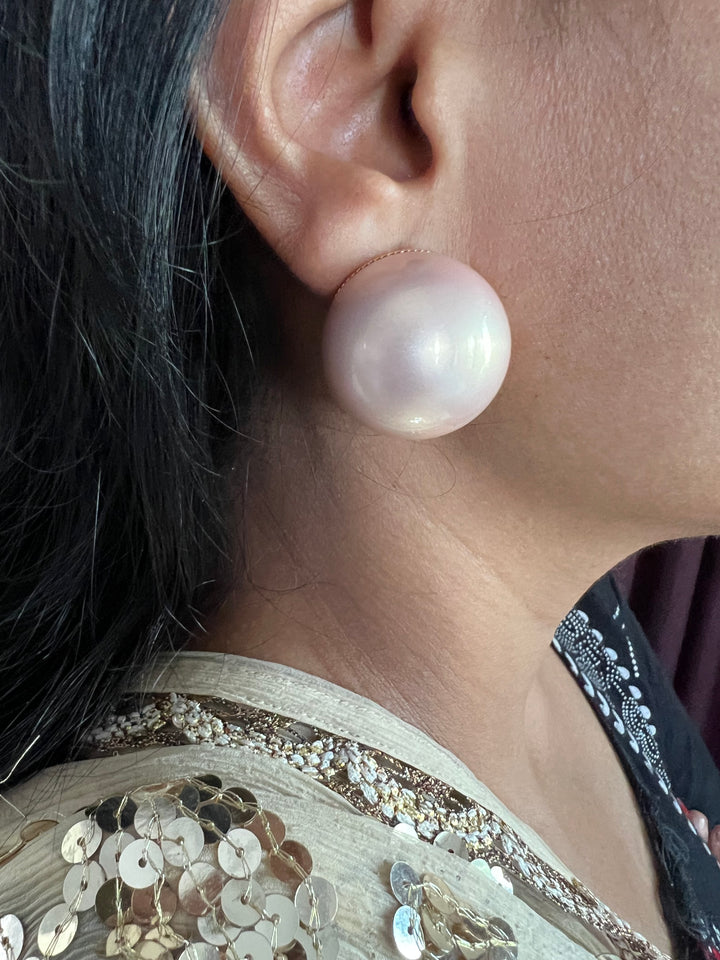 Unique Oversized Pearl Earrings