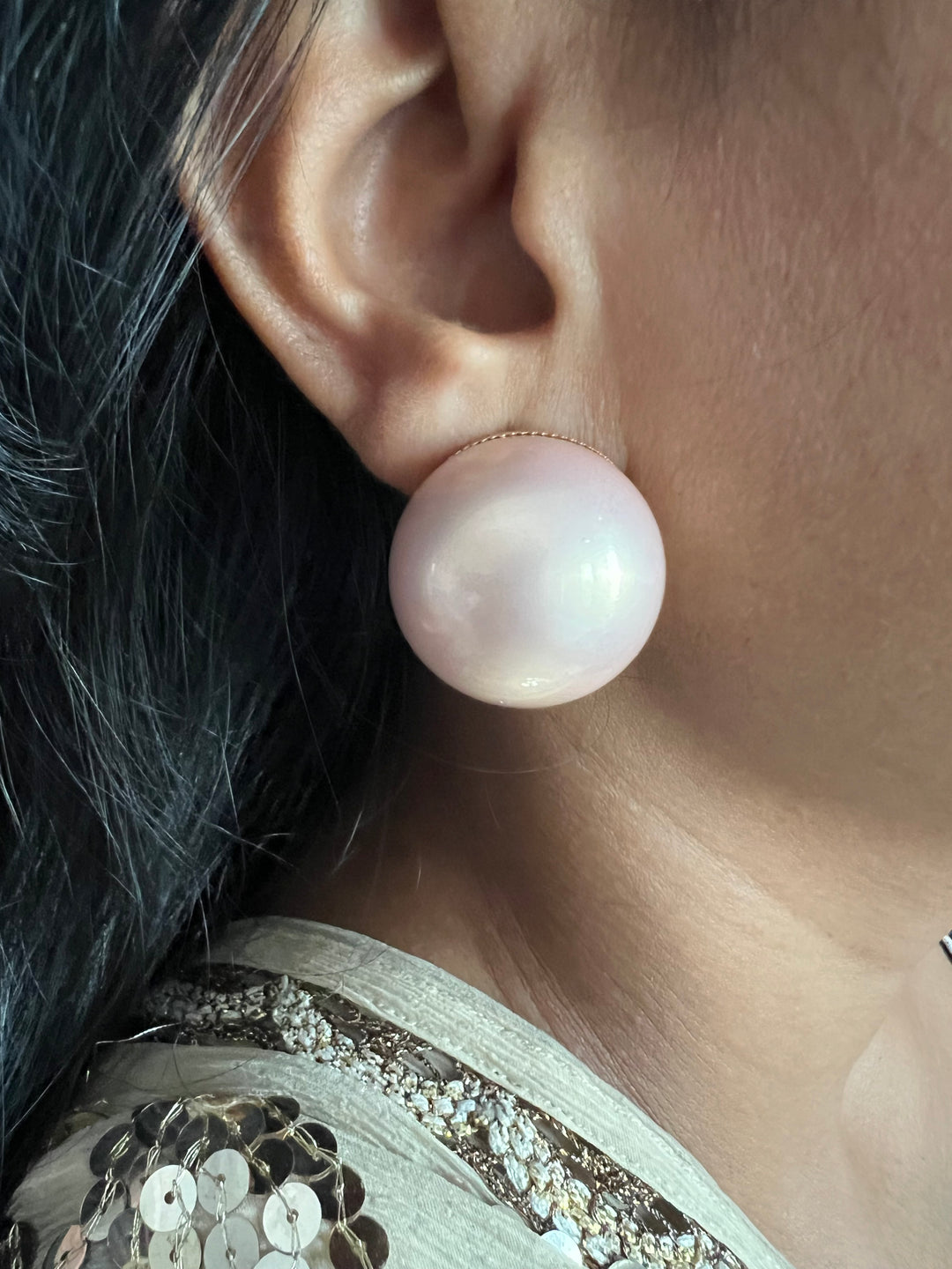 Unique Oversized Pearl Earrings