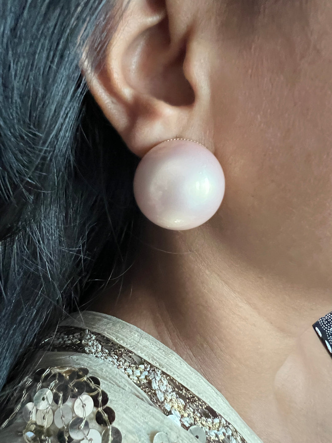 Unique Oversized Pearl Earrings