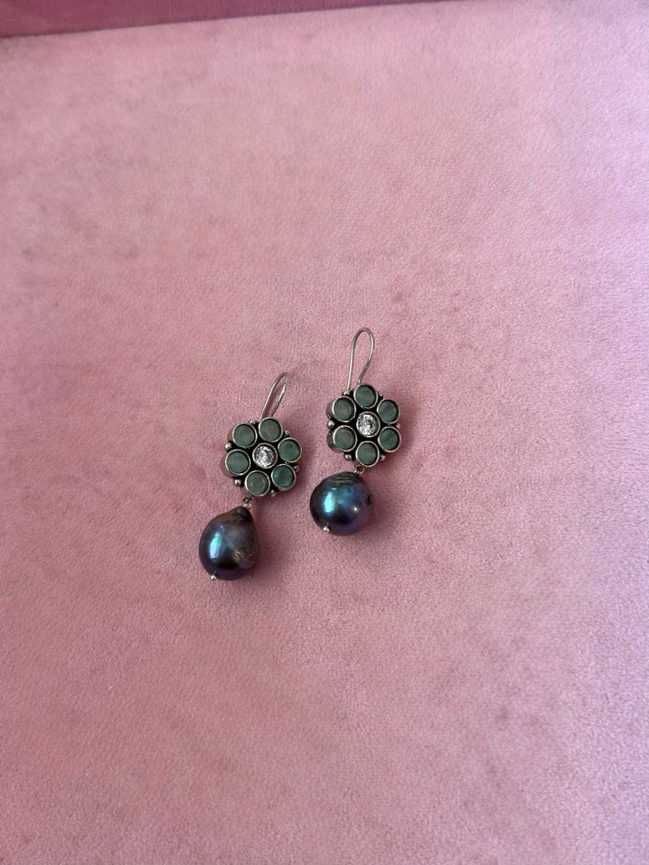 Handmade Baroque Pearl Drop Earrings | SHIVKA | 5.5x2 cm | 20g Pair | Ear Wire | Statement Jewelry