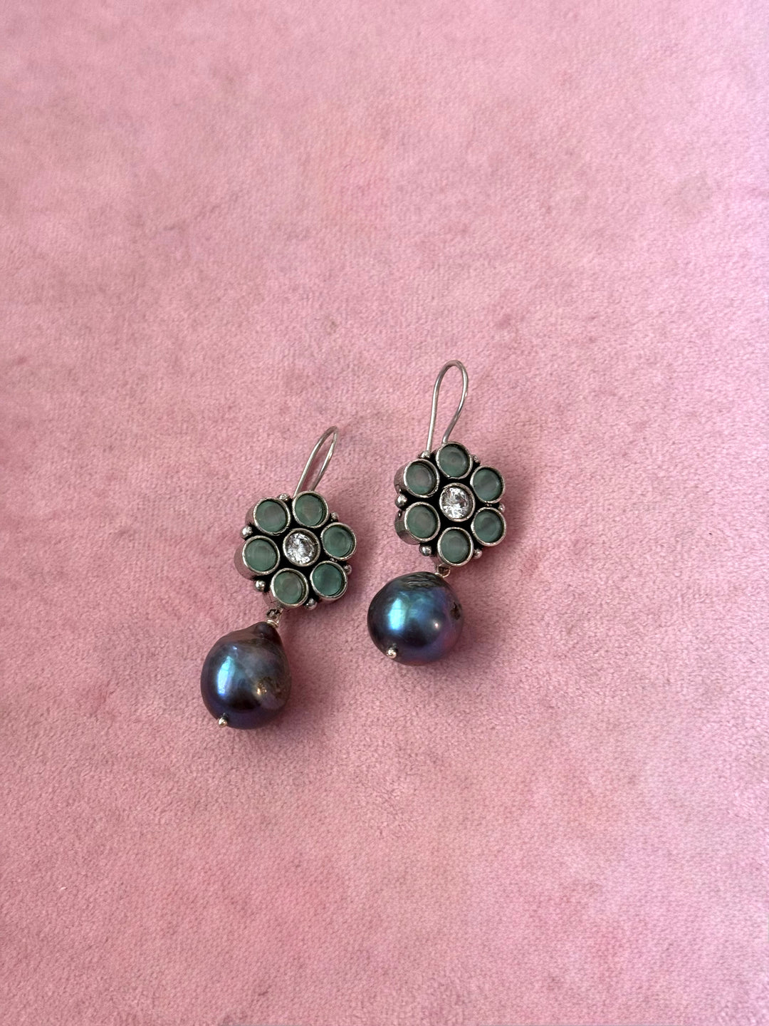 Handmade Baroque Pearl Drop Earrings | SHIVKA | 5.5x2 cm | 20g Pair | Ear Wire | Statement Jewelry