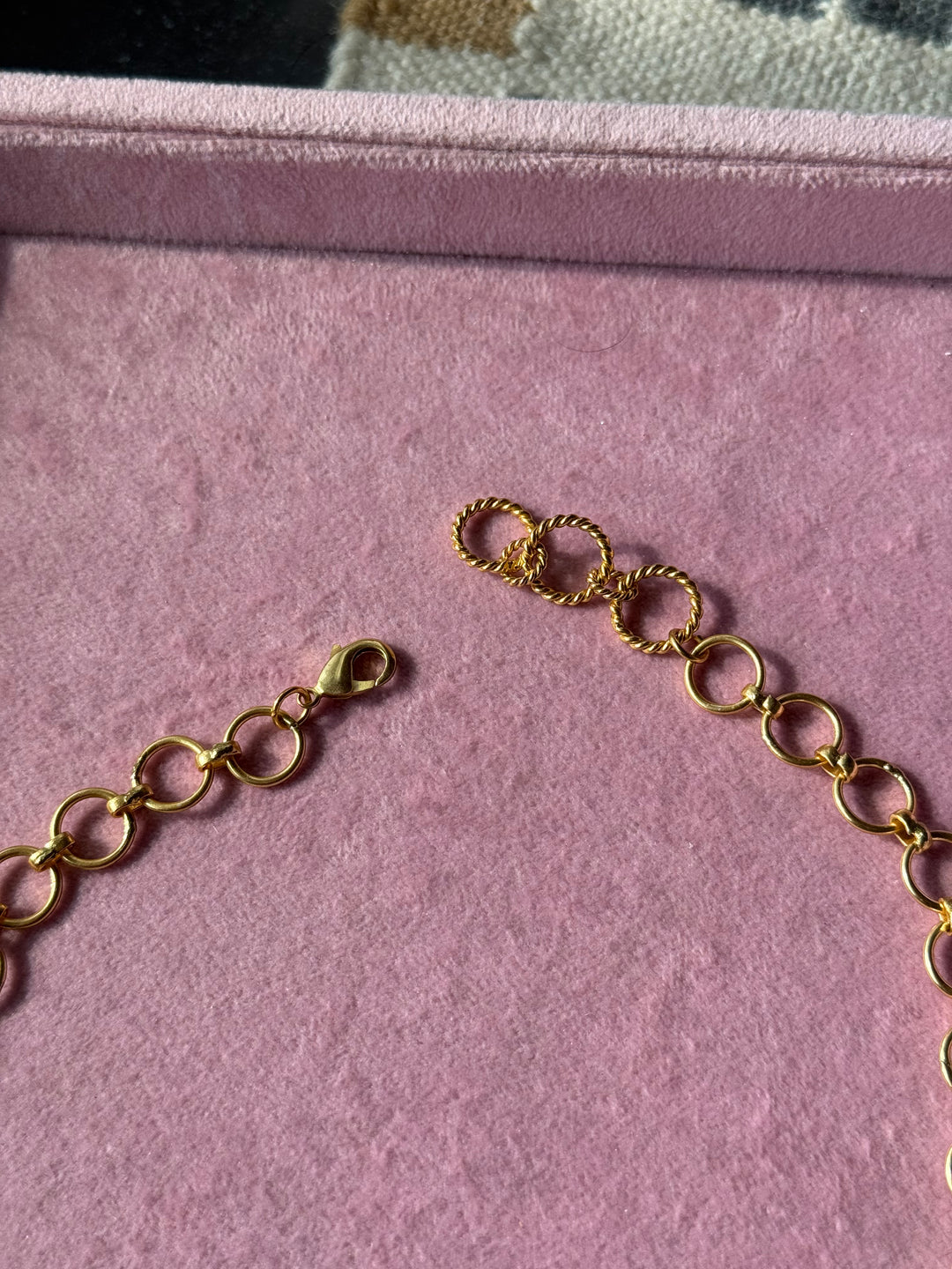 Natural Ruby-in-Zoisite Gemstone Choker – Gold Brass, Adjustable Necklace