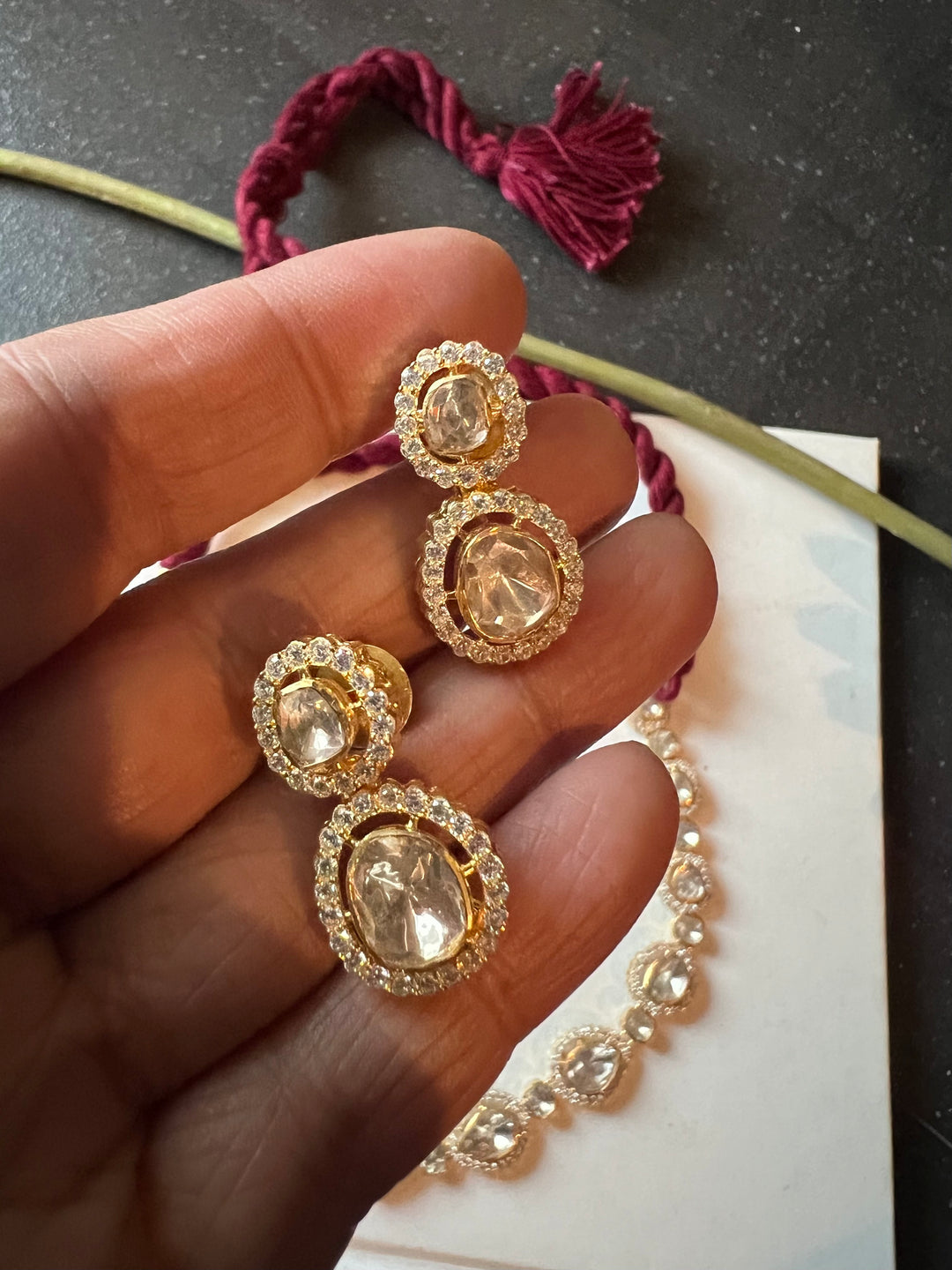 Victorian Brilliance Silver Necklace Set - Pure 925 Silver, Premium CZ Stones