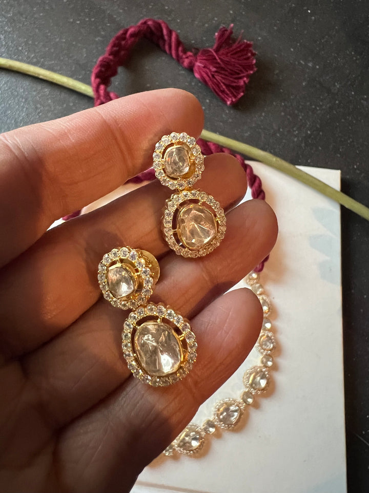 Victorian Brilliance Silver Necklace Set - Pure 925 Silver, Premium CZ Stones