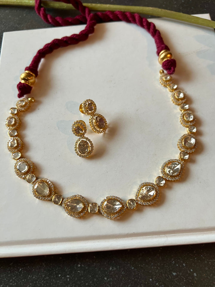 Victorian Brilliance Silver Necklace Set - Pure 925 Silver, Premium CZ Stones