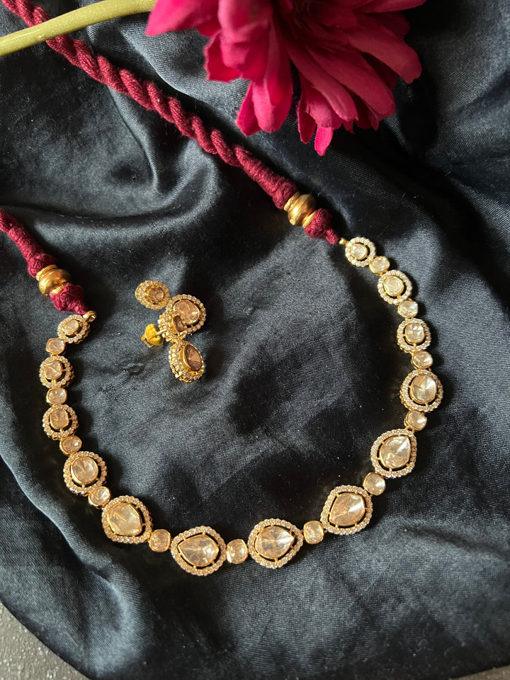 Victorian Brilliance Silver Necklace Set - Pure 925 Silver, Premium CZ Stones