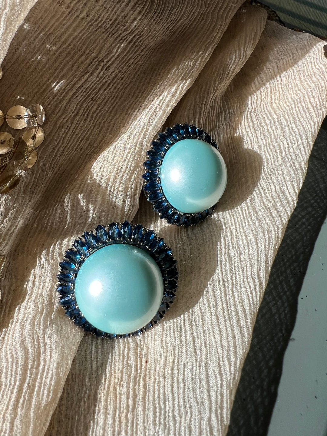 Elegant Pearl Stud Earrings | SHIVKA Designer Jewelry