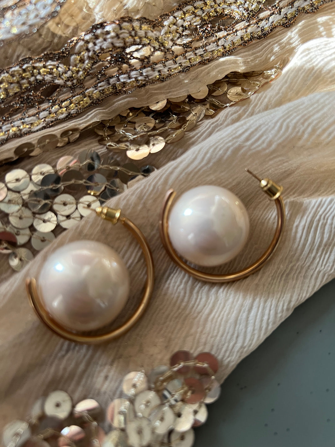 Unique Oversized Pearl Earrings