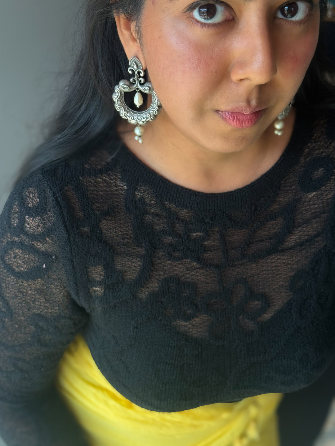 Handmade Designer Brass Earrings | SHIVKA | 7x4.5 cm | 28g Pair | Push Back | Statement Gift Jewelry