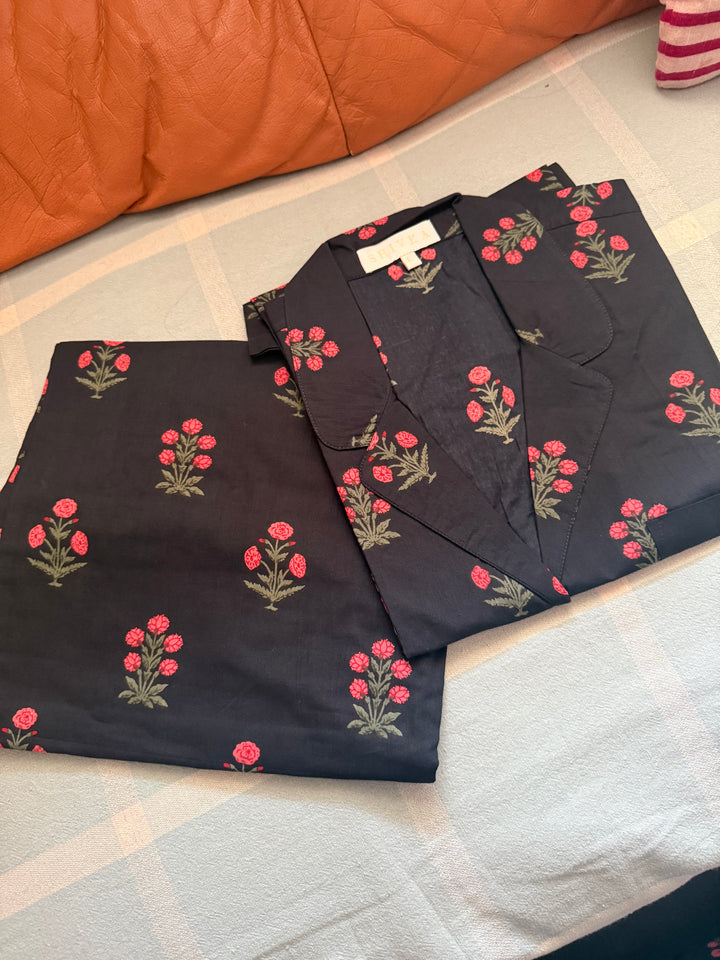 Pink Flowers Nightsuit