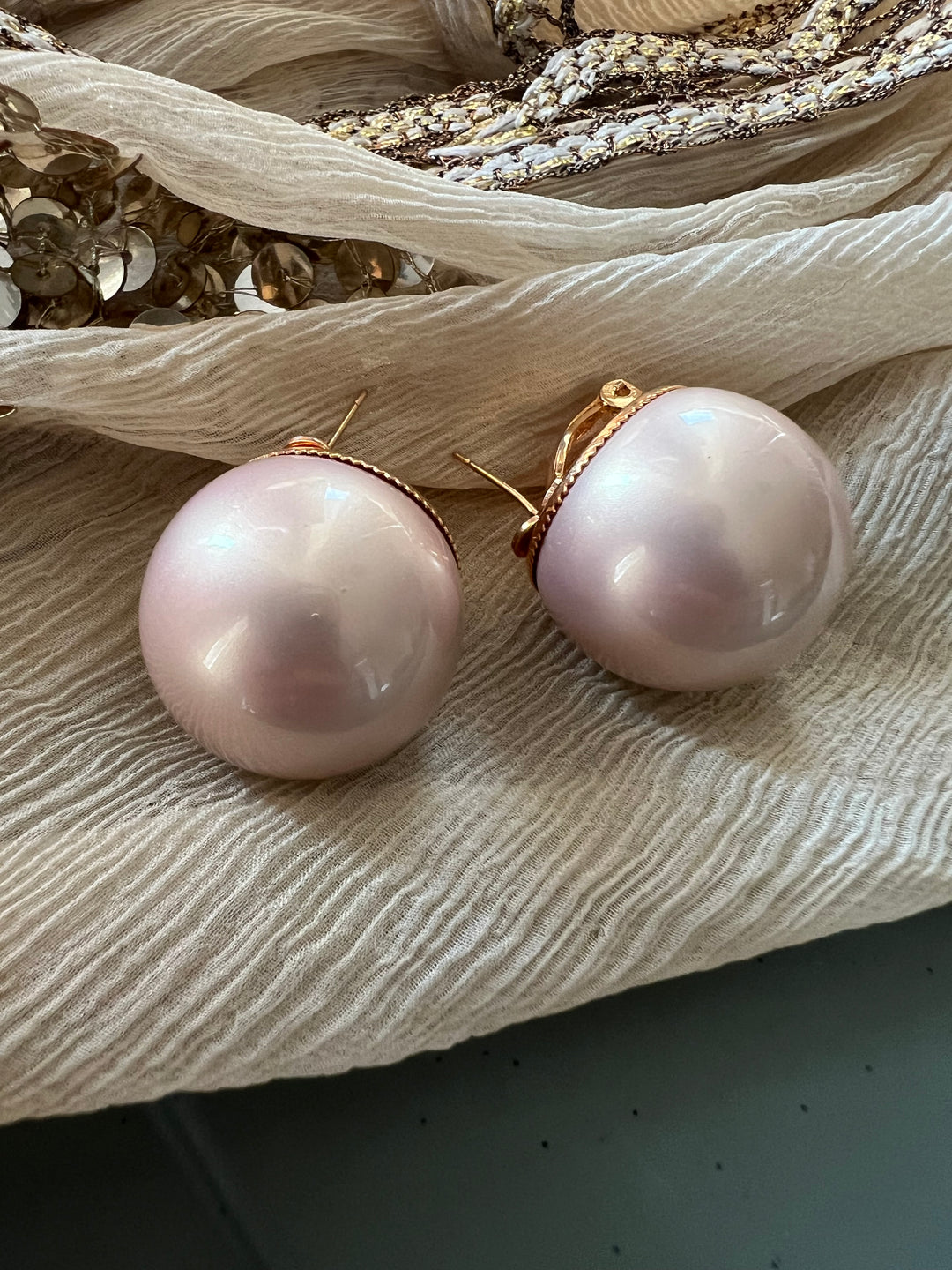Unique Oversized Pearl Earrings