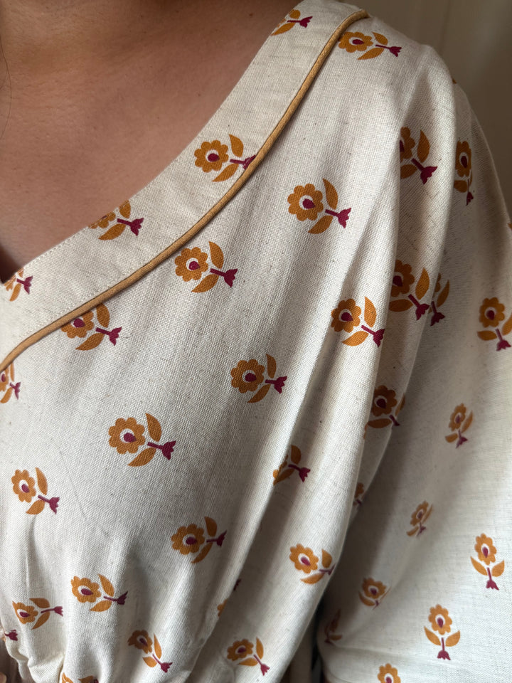 100% Cotton Kaftan: Indian Print Loungewear