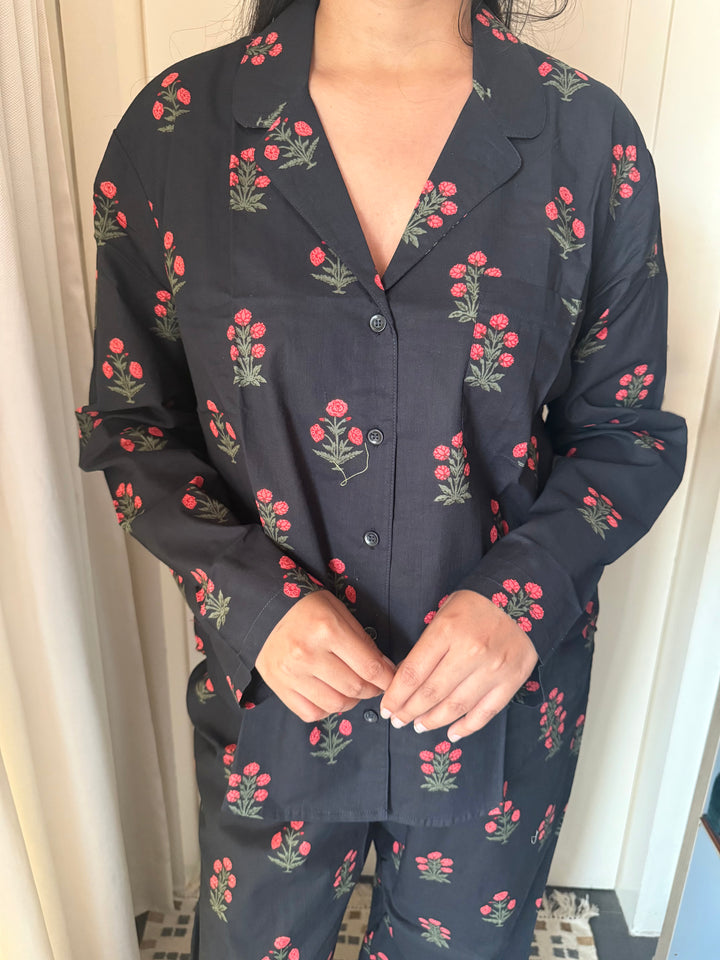 Pink Flowers Nightsuit