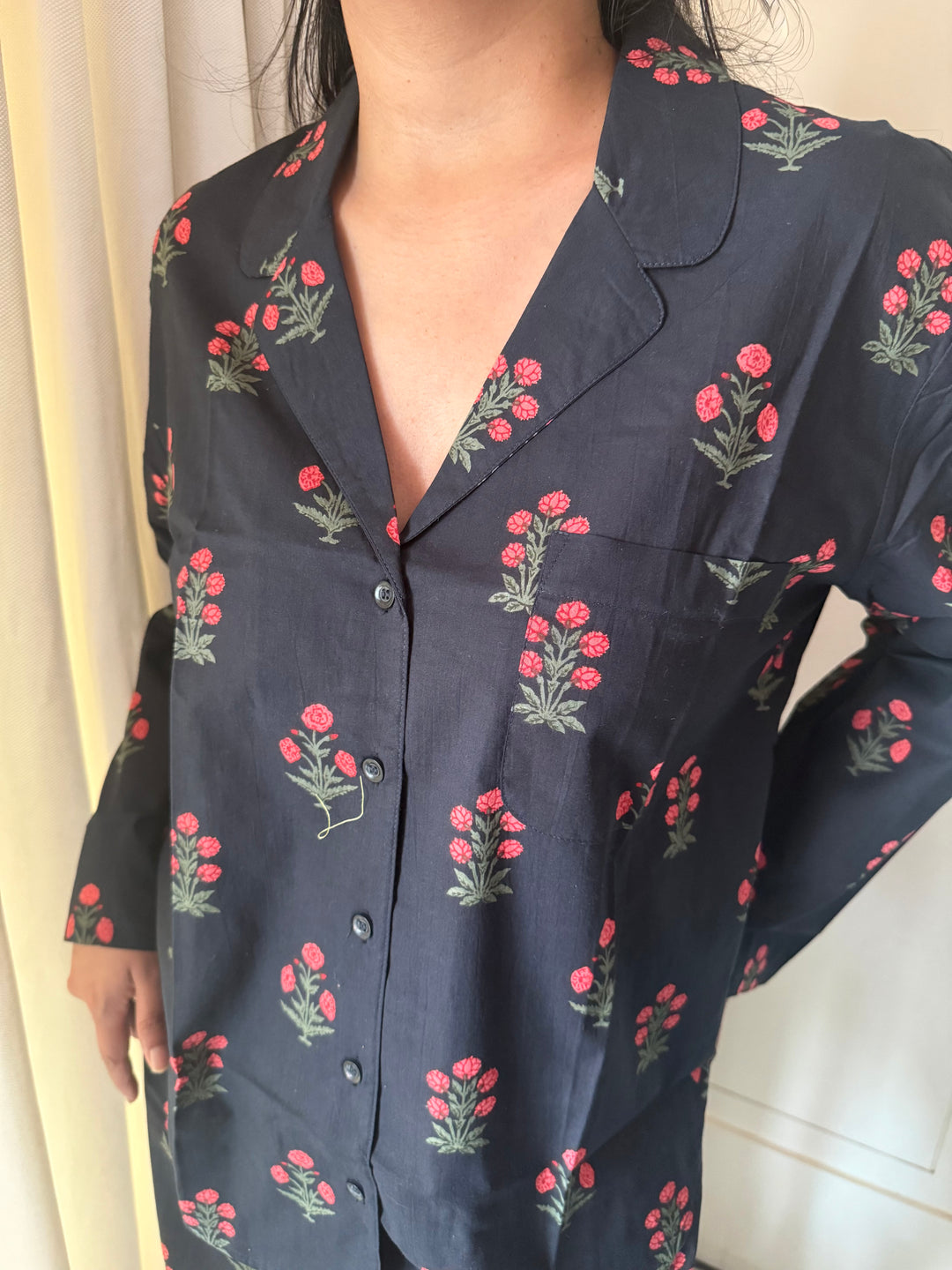 Pink Flowers Nightsuit