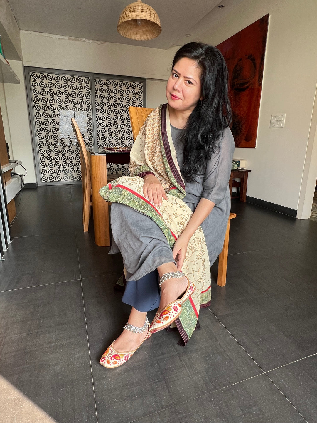 Pure 925 Pair of Silver Anklets