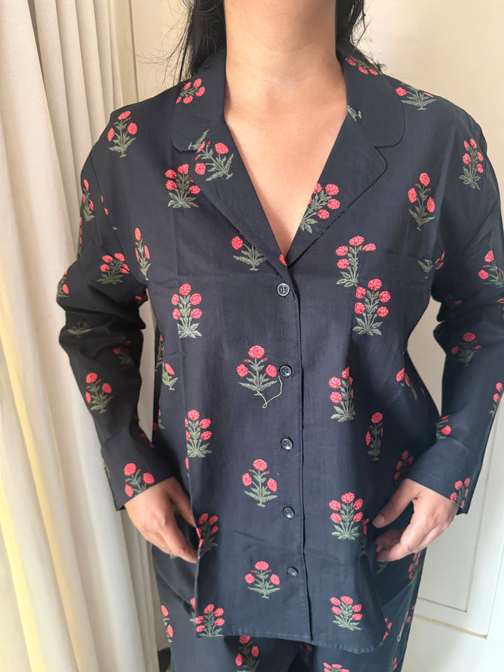 Pink Flowers Nightsuit