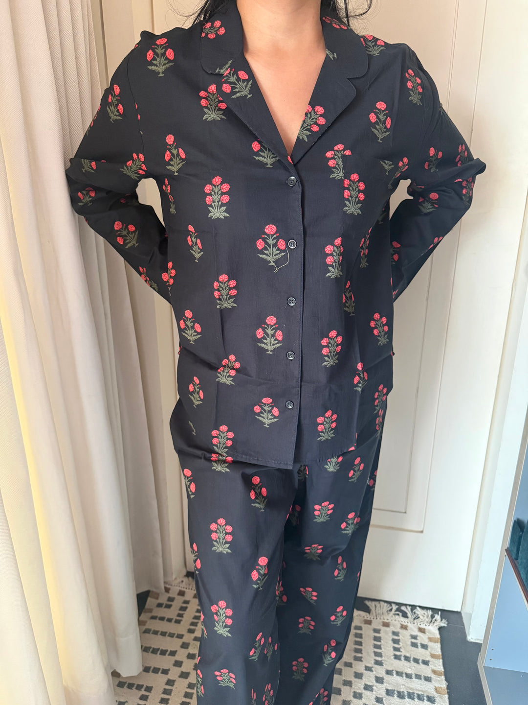 Pink Flowers Nightsuit