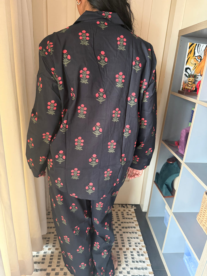 Pink Flowers Nightsuit