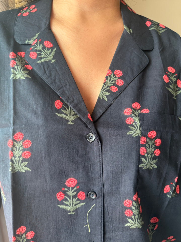 Pink Flowers Nightsuit