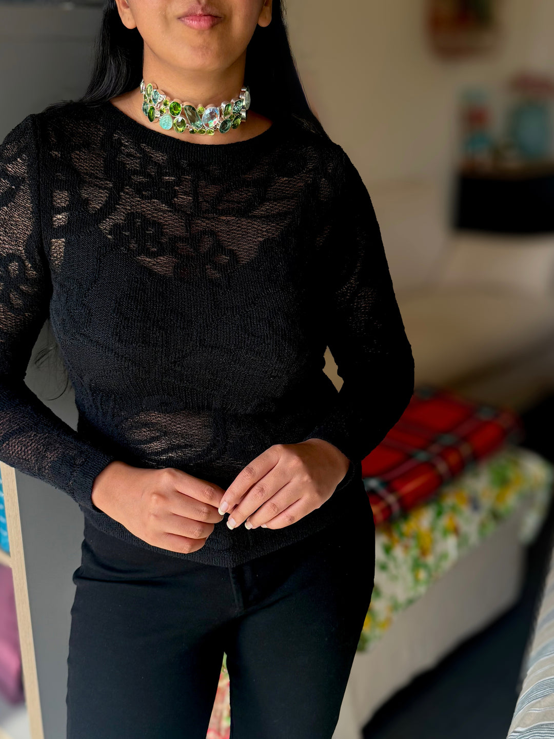 Statement Choker – Silver Brass, Adjustable Necklace