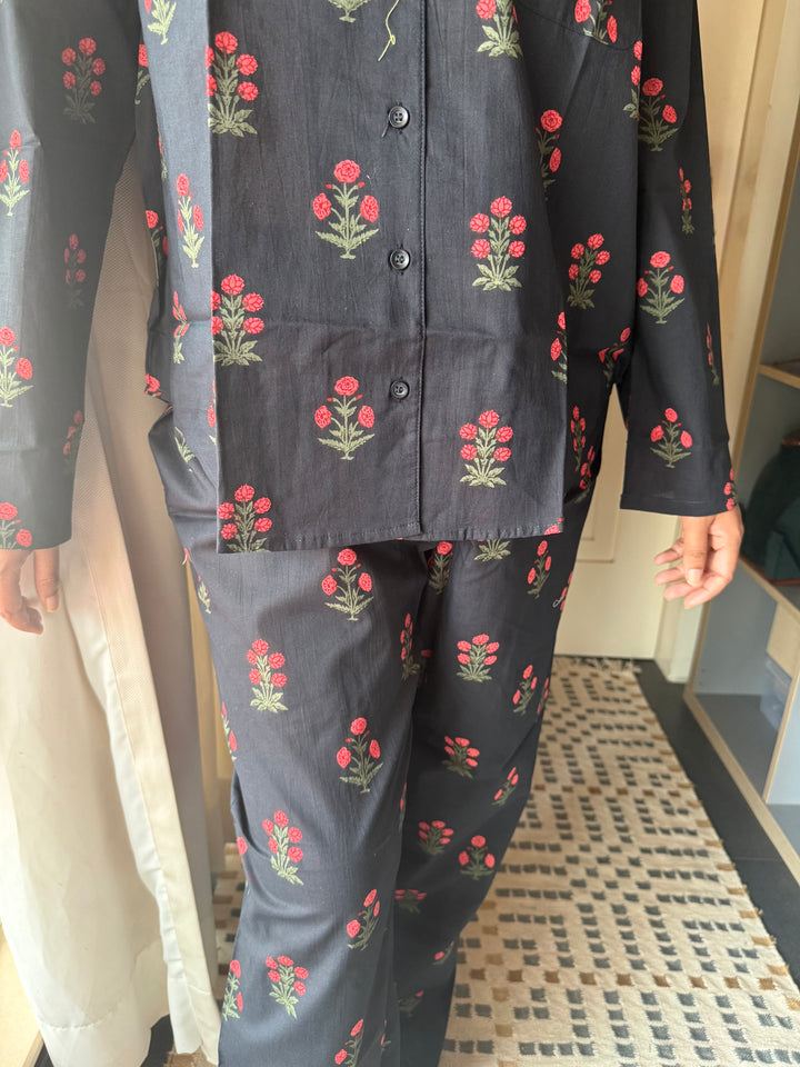 Pink Flowers Nightsuit