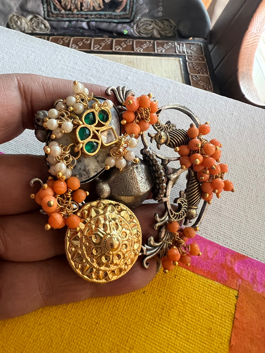 Designer Fusion Statement Ring | Adjustable | SHIVKA