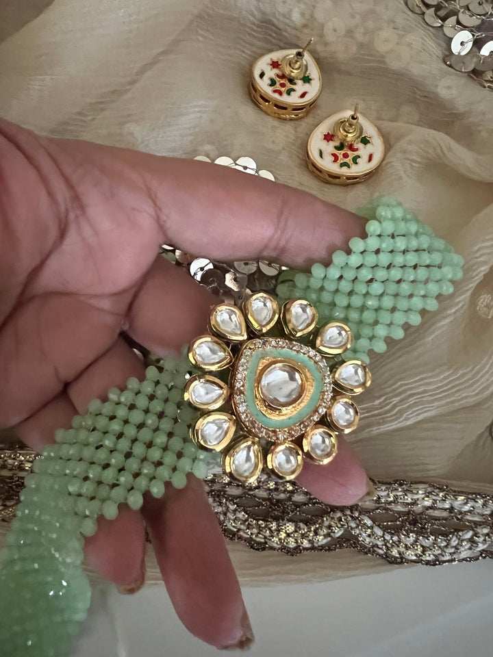 Sea Green Choker with Studs