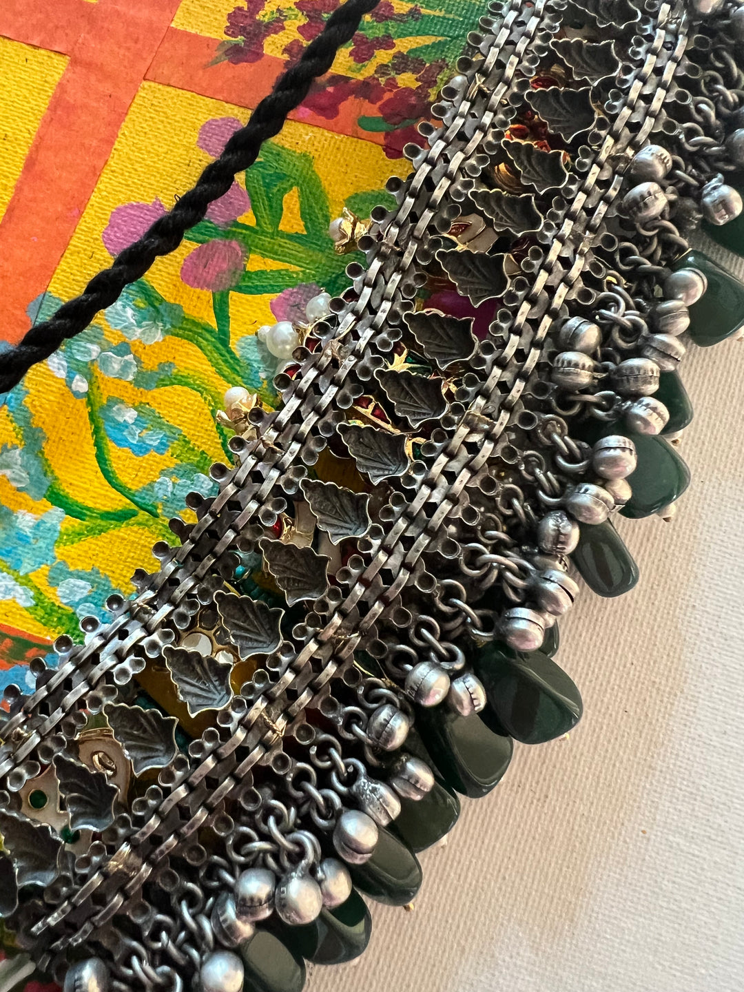 Handmade Fusion Peacock Kundan Choker with Ghungroo | Dual Tone Brass Statement Necklace by SHIVKA