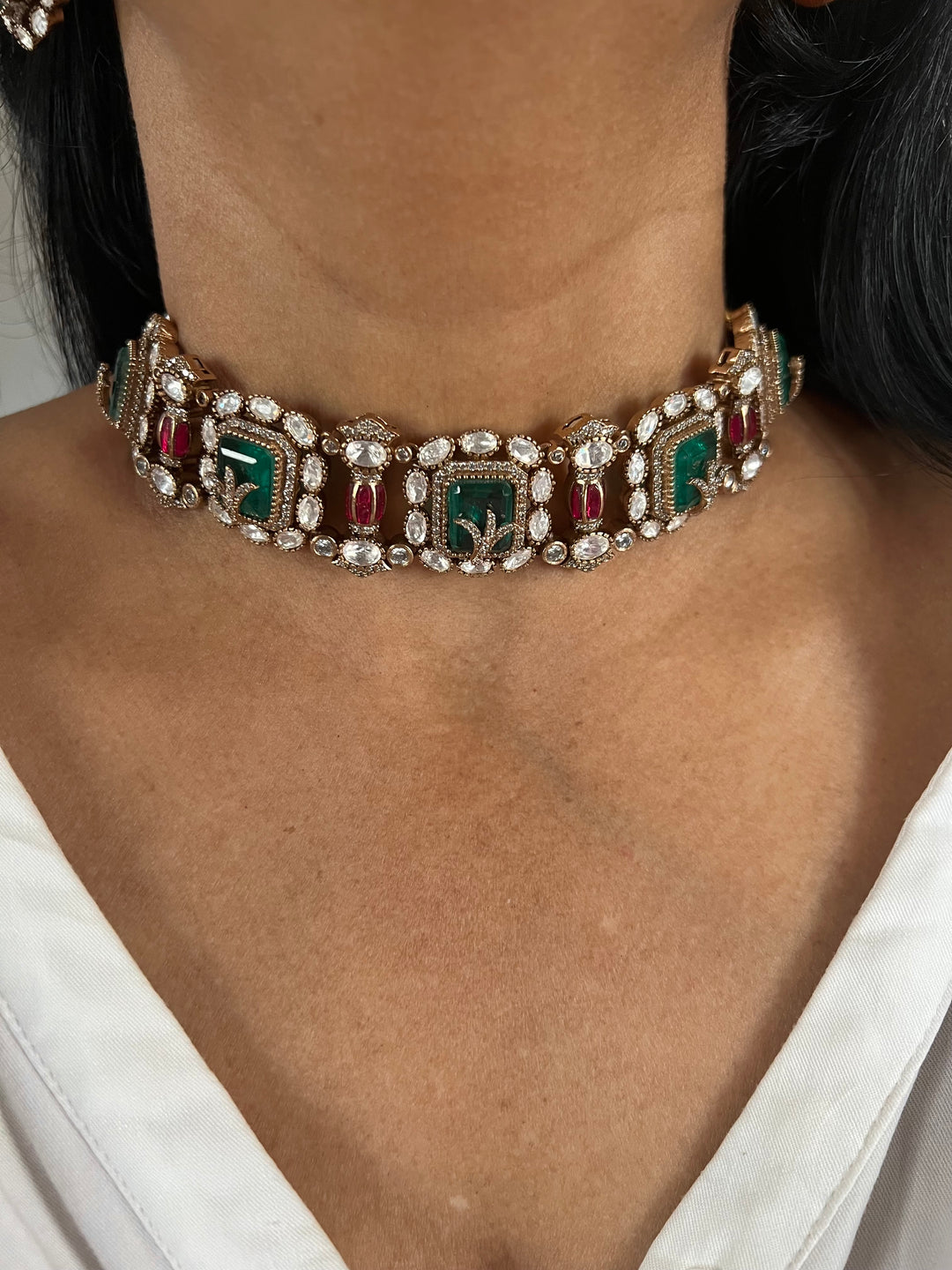 Elegant Designer Choker Necklace Set | Perfect for Destination Weddings | SHIVKA