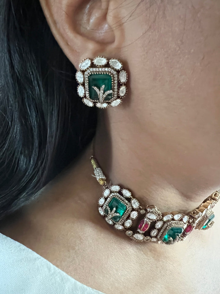 Elegant Designer Choker Necklace Set | Perfect for Destination Weddings | SHIVKA