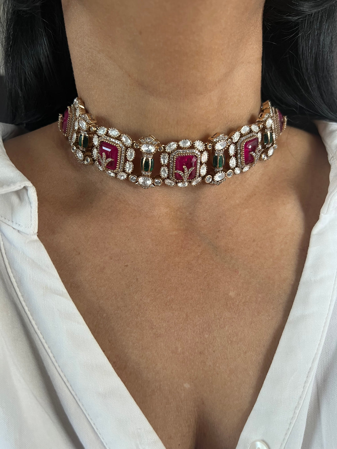 Elegant Designer Choker Necklace Set | Perfect for Destination Weddings | SHIVKA