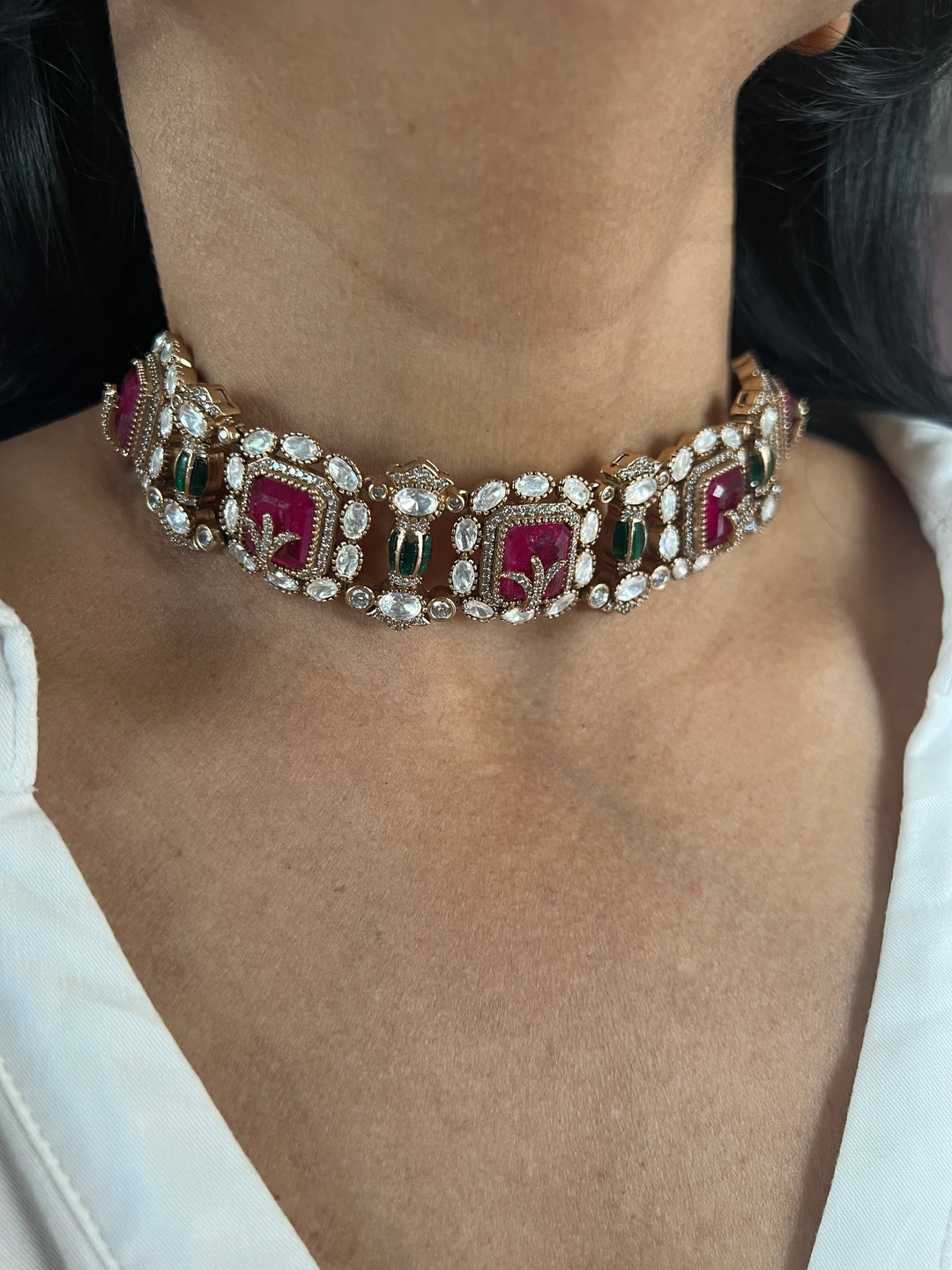 Elegant Designer Choker Necklace Set | Perfect for Destination Weddings | SHIVKA