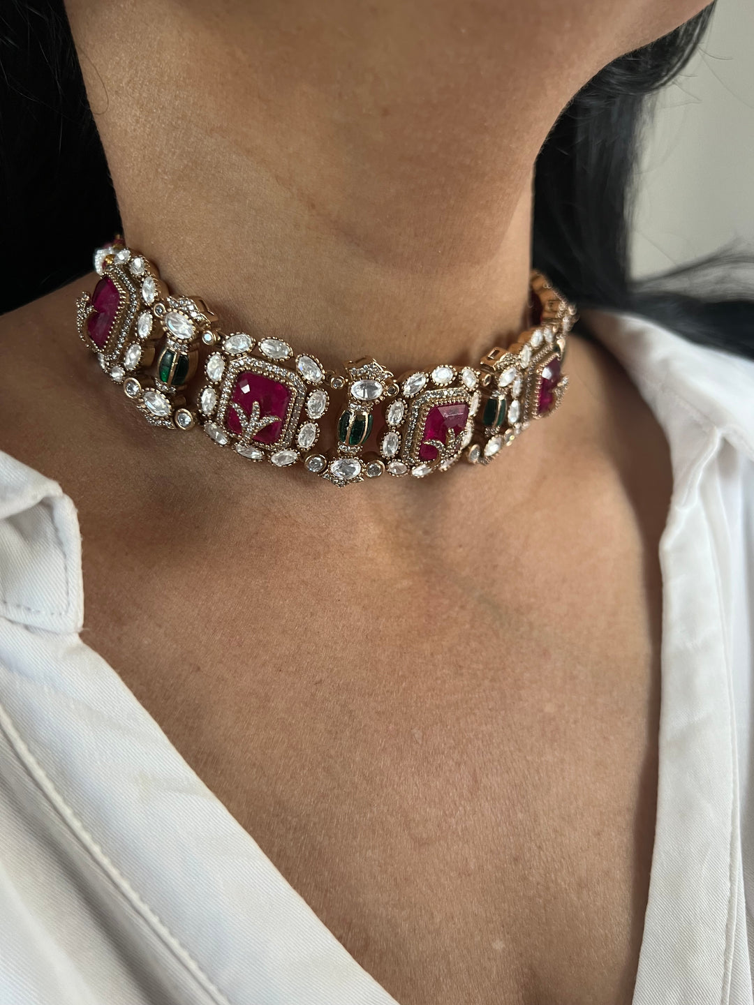 Elegant Designer Choker Necklace Set | Perfect for Destination Weddings | SHIVKA