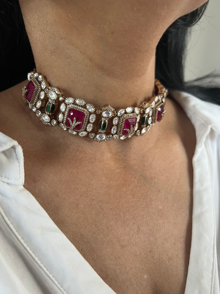 Elegant Designer Choker Necklace Set | Perfect for Destination Weddings | SHIVKA