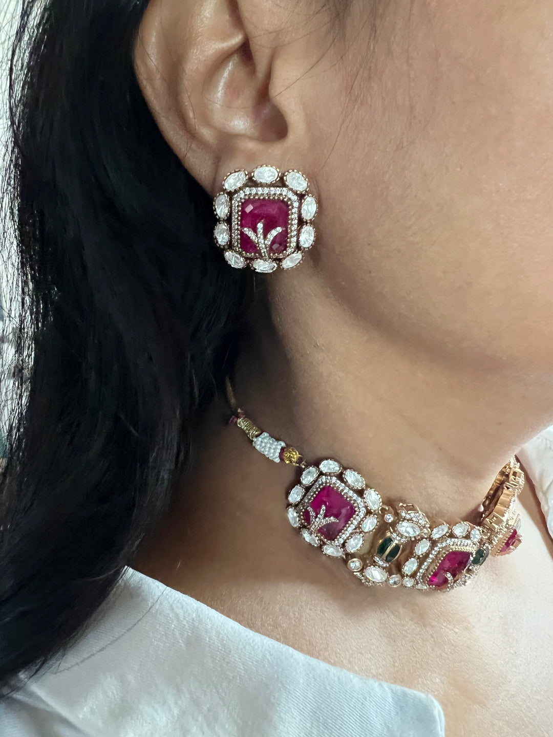 Elegant Designer Choker Necklace Set | Perfect for Destination Weddings | SHIVKA