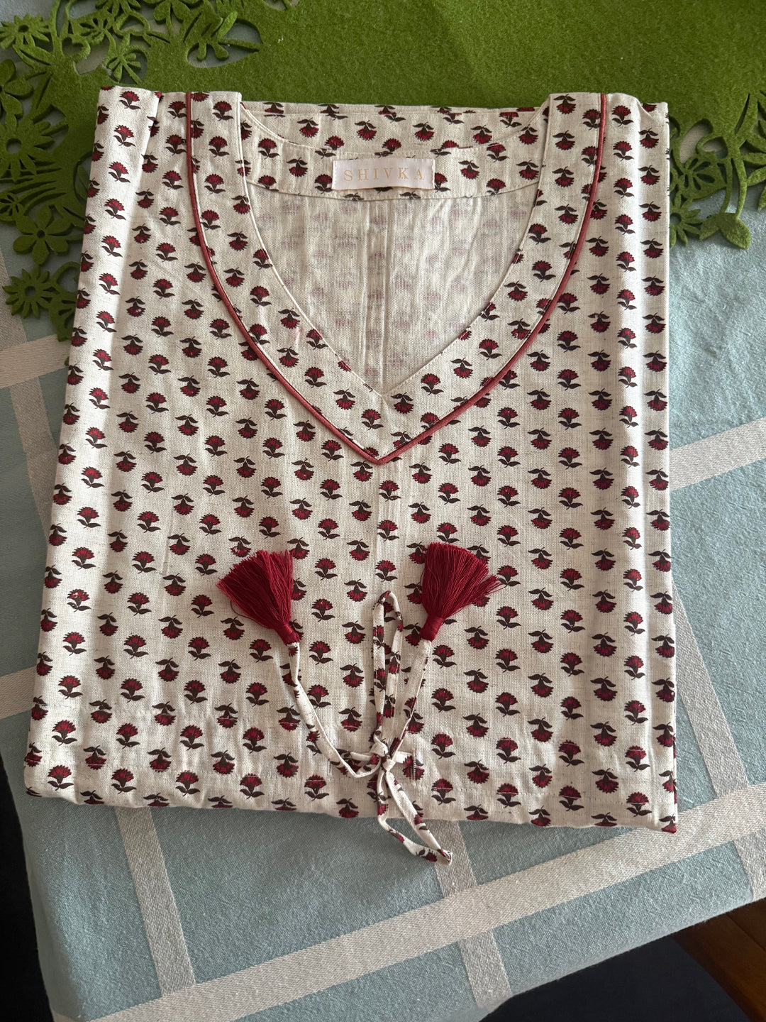 100% Cotton Kaftan: Indian Print Loungewear