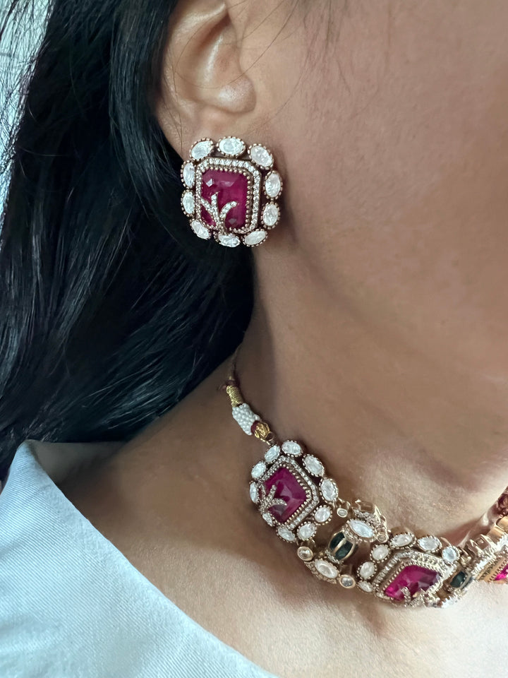 Elegant Designer Choker Necklace Set | Perfect for Destination Weddings | SHIVKA