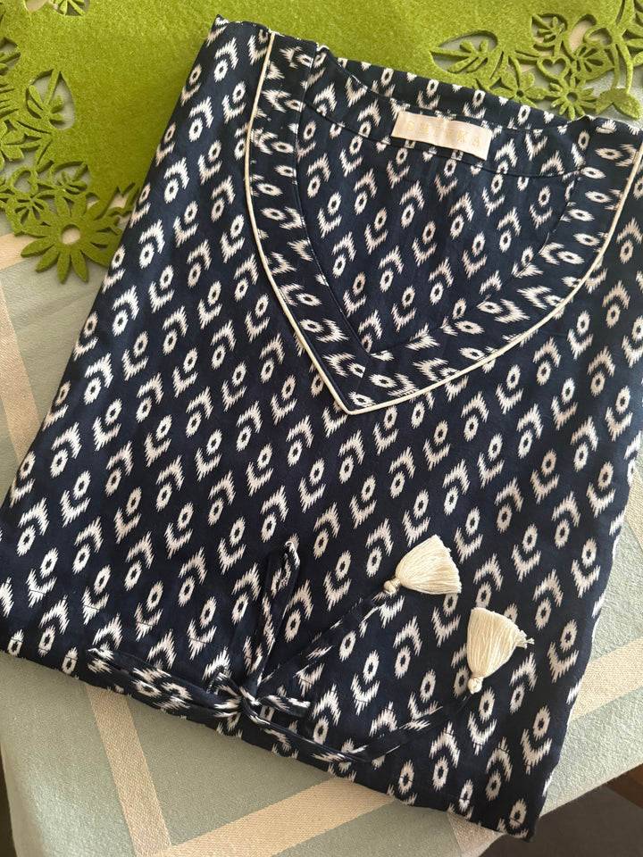 100% Cotton Kaftan: Indian Print Loungewear