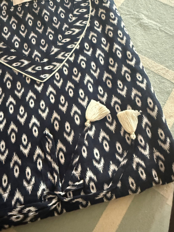 100% Cotton Kaftan: Indian Print Loungewear