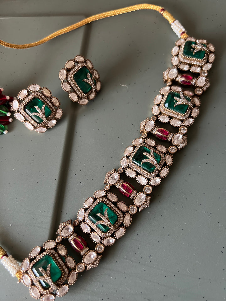 Elegant Designer Choker Necklace Set | Perfect for Destination Weddings | SHIVKA