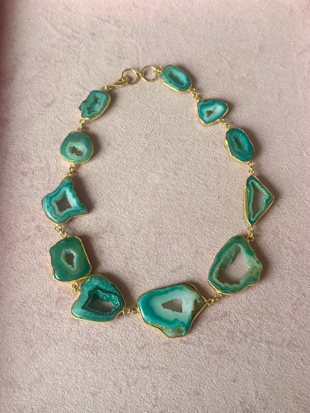 Statement Teal Agate Necklace