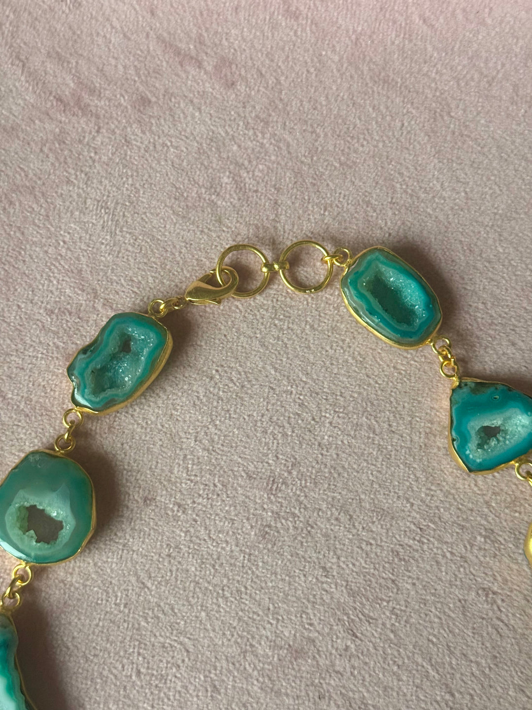 Statement Teal Agate Necklace