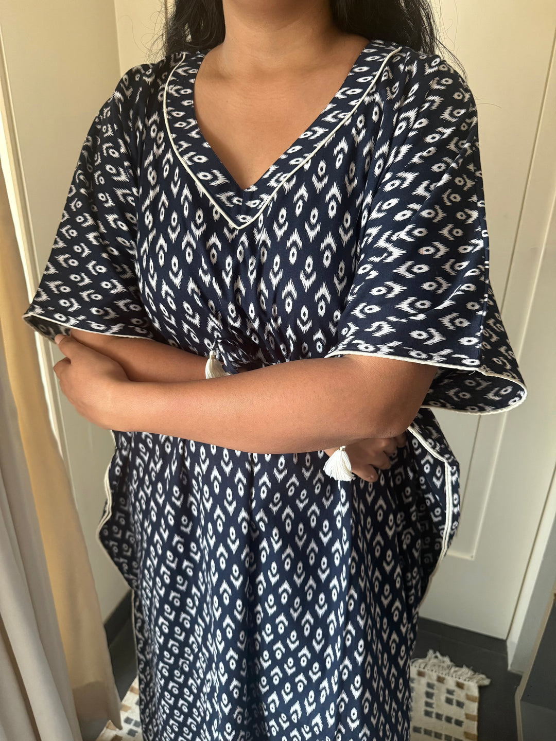 100% Cotton Kaftan: Indian Print Loungewear