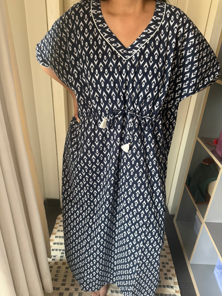 100% Cotton Kaftan: Indian Print Loungewear